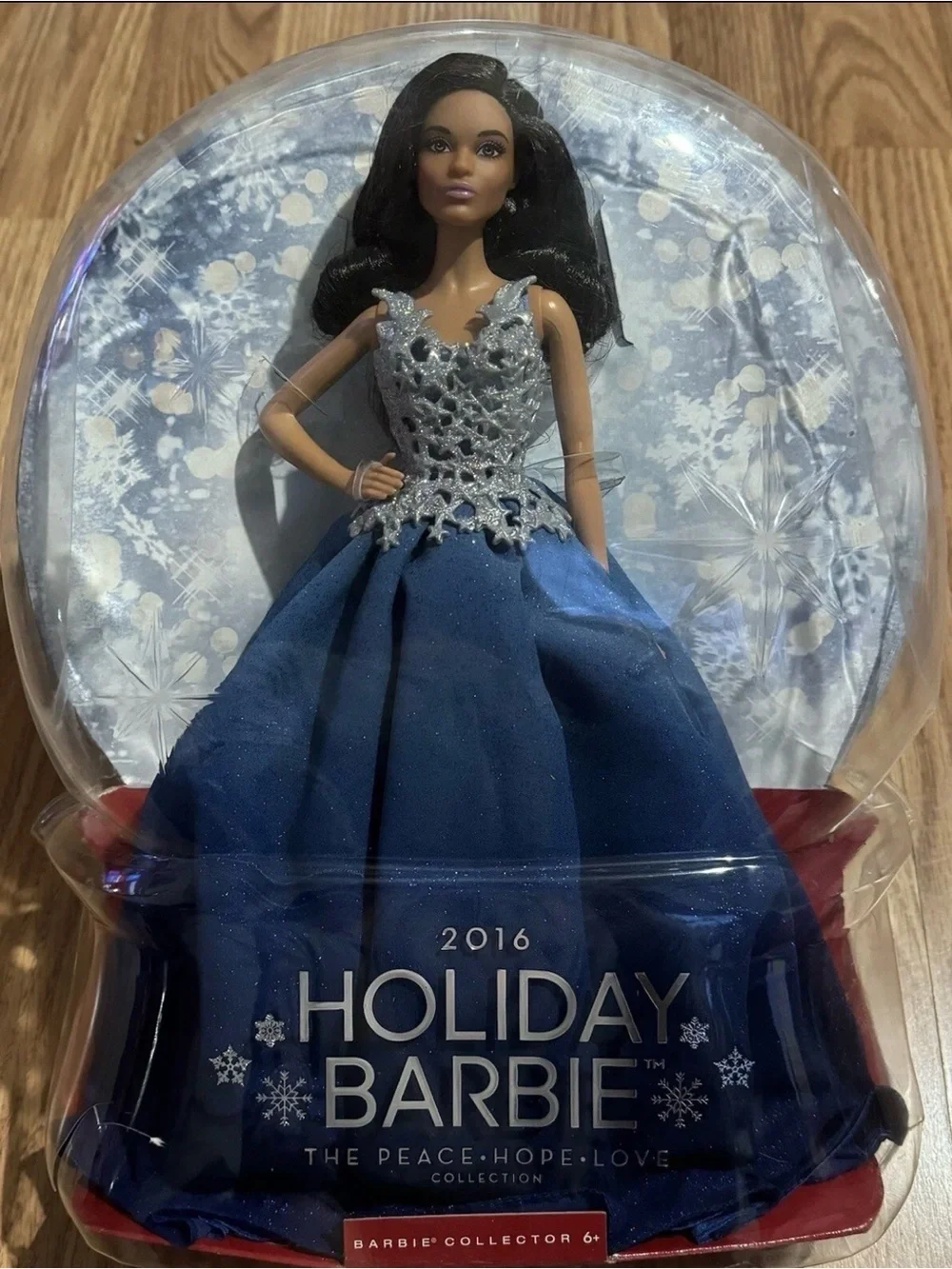 Barbie Holiday MODEL MUSE 2016 Peace Hope & Love Brunette Doll Damaged Box
